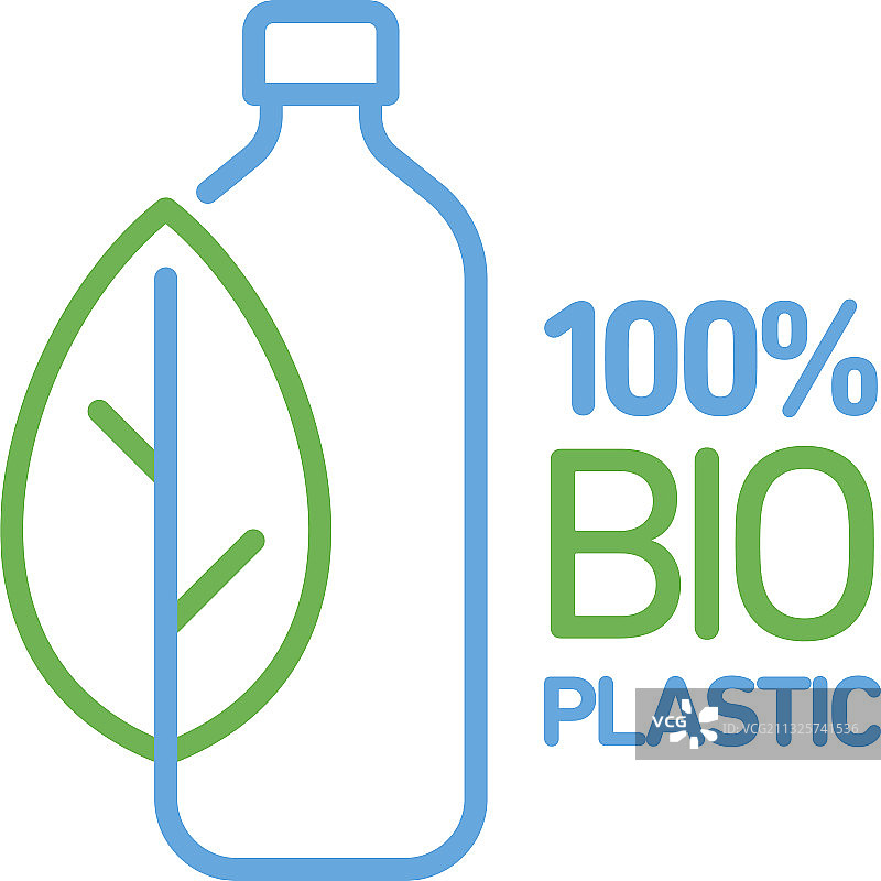 100个生物塑料可生物降解堆肥线条图标图片素材