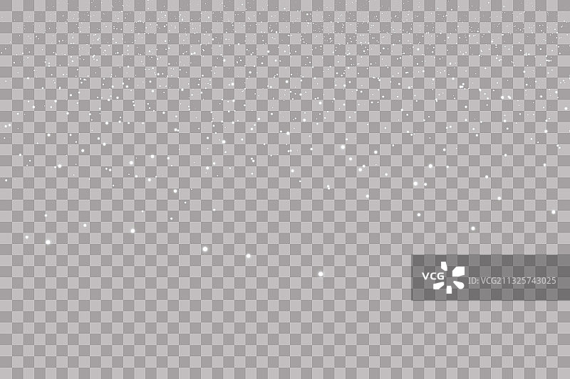 透明背景上的冰雹或雪图片素材