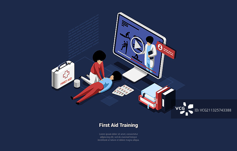 在线急救培训课程图片素材