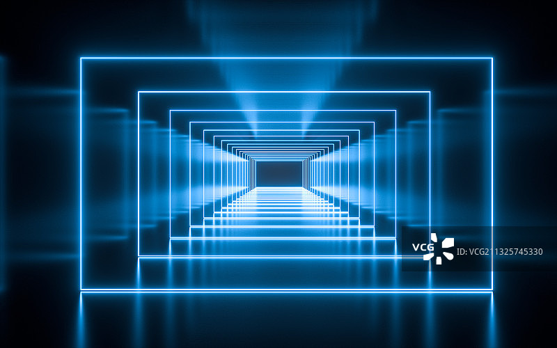 科技光效霓虹灯三维图形图片素材