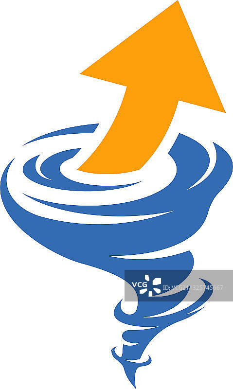 箭头龙卷风Logo模板创意图片素材