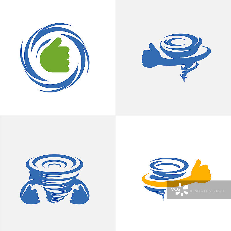 最佳龙卷风logo创意模板图片素材