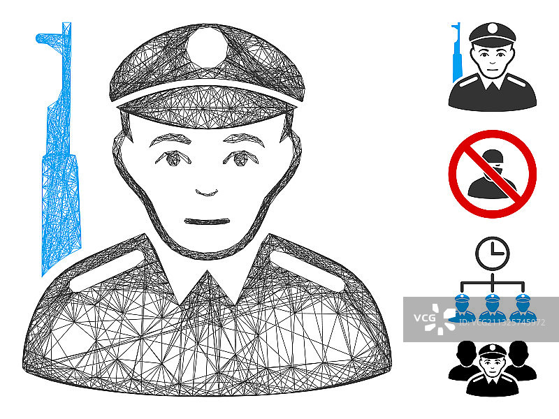 士兵网格阴影效果图图片素材