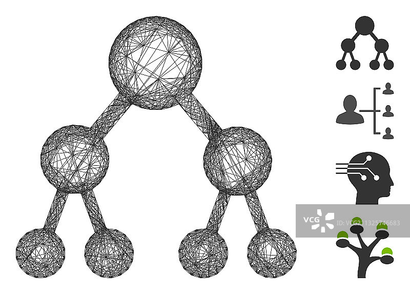 孵化二叉树网格图片素材