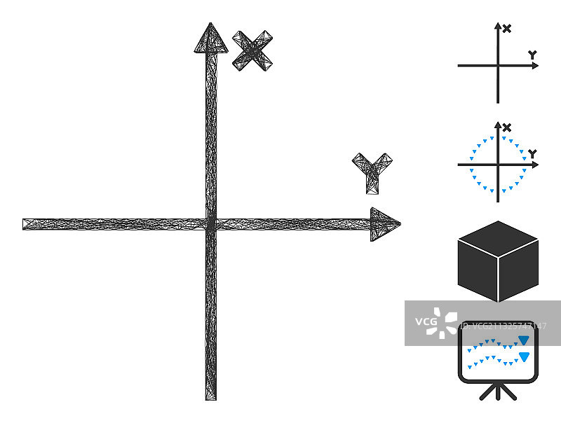 笛卡尔坐标系网格图片素材