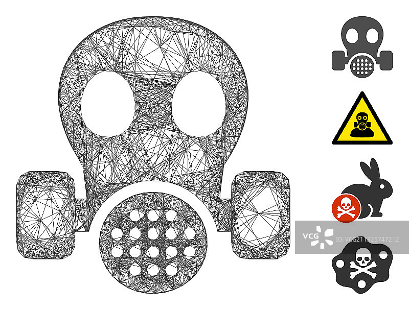 网络防毒面具网格图片素材
