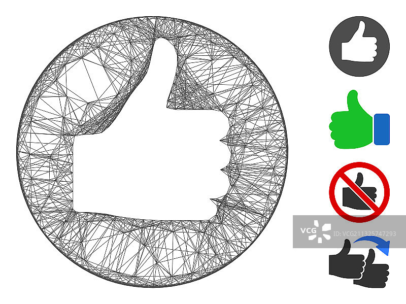 网状点赞图片素材
