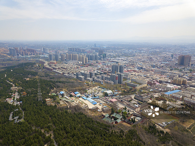 河南郑州新密市城市户外风光航拍图片素材