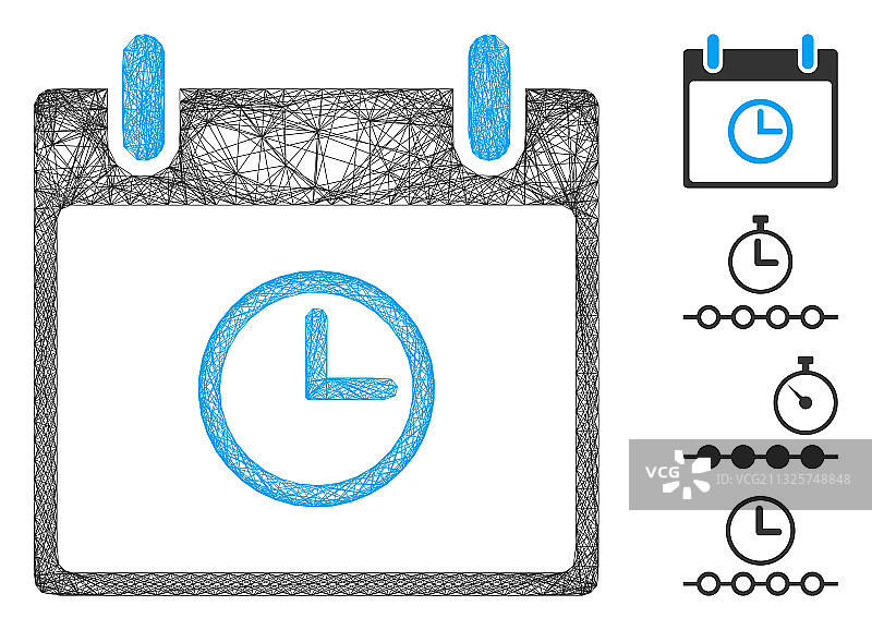 网络时间日历网格图片素材
