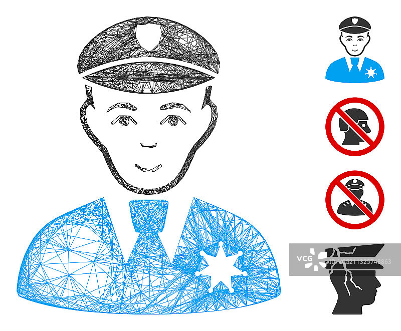 网络警长网格图片素材