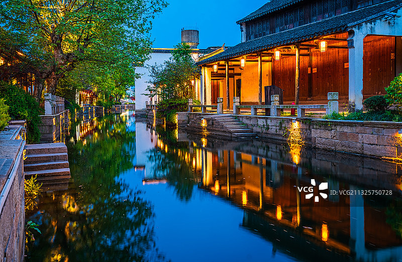 黎里古镇夜景图片素材