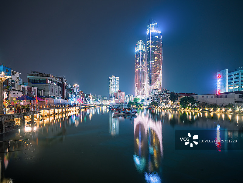 厦门沙坡尾夜景图片素材