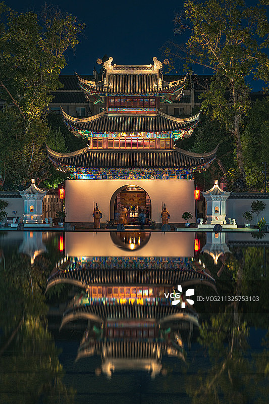 南京夫子庙夜景图片素材