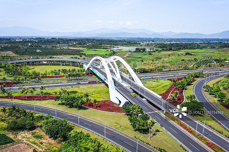 海南环岛高速互通图片素材