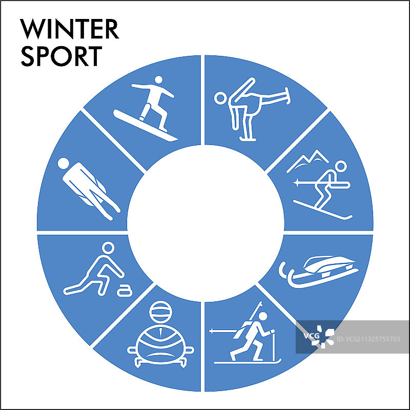 现代冬季运动信息图表设计模板图片素材