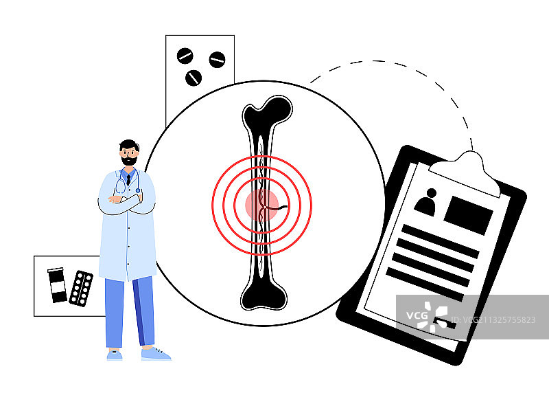 骨骼模板概念图片素材