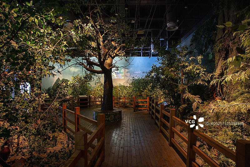 四川省绵阳市博物馆展览内景图片素材