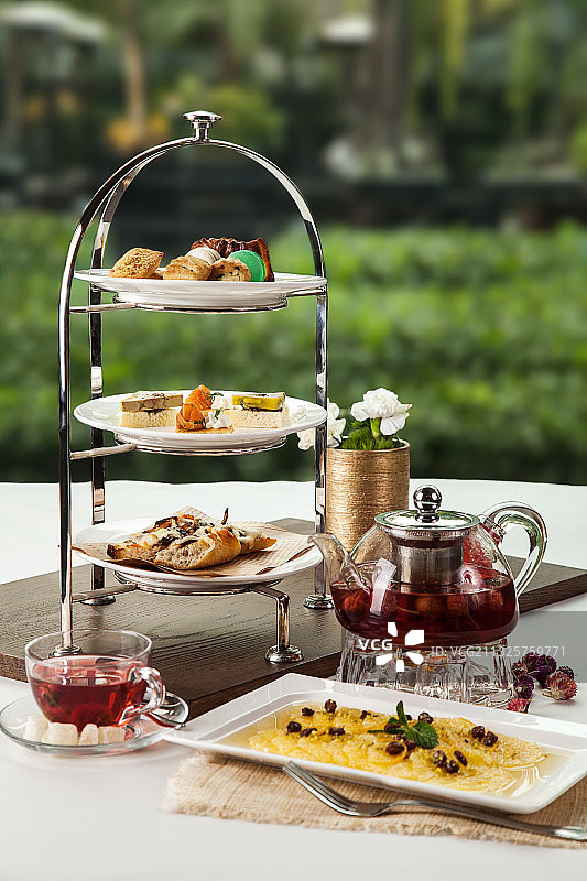 英式下午茶拼盘图片素材