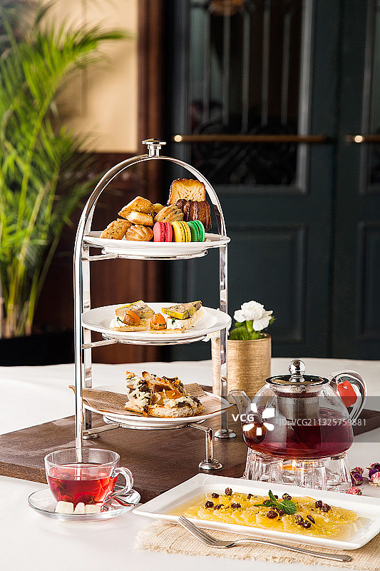 英式下午茶拼盘图片素材