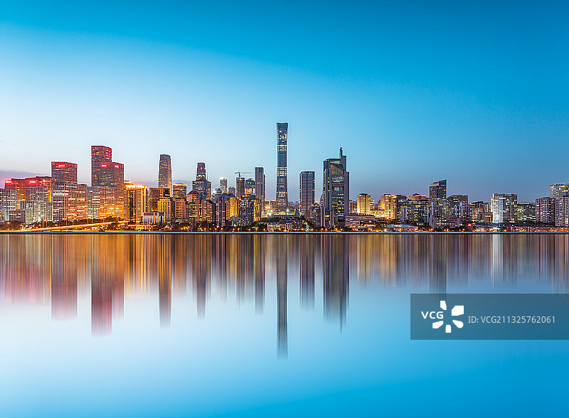 北京CBD夜景图片素材