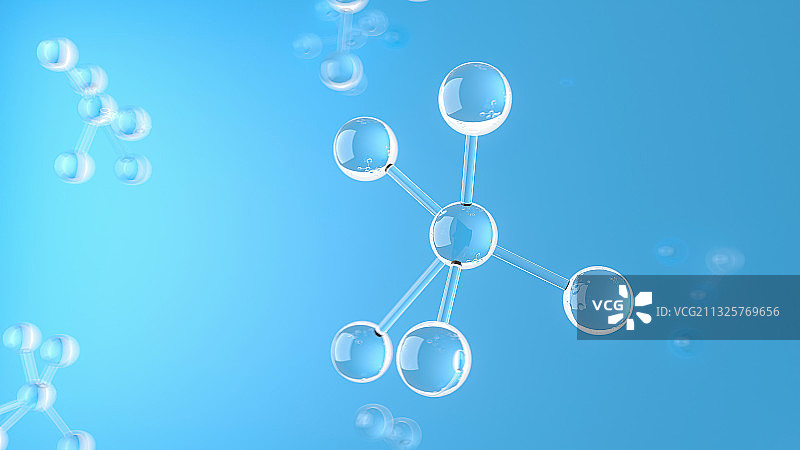 水分子结构链接图片素材