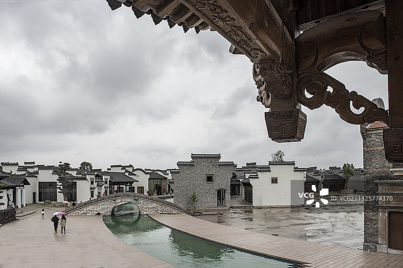 蚌埠湖上升明月古镇图片素材