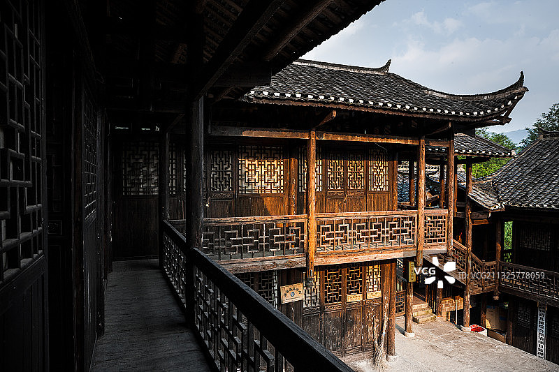 湖南省湘西土家族苗族自治州龙山县捞车河镇风光图片素材