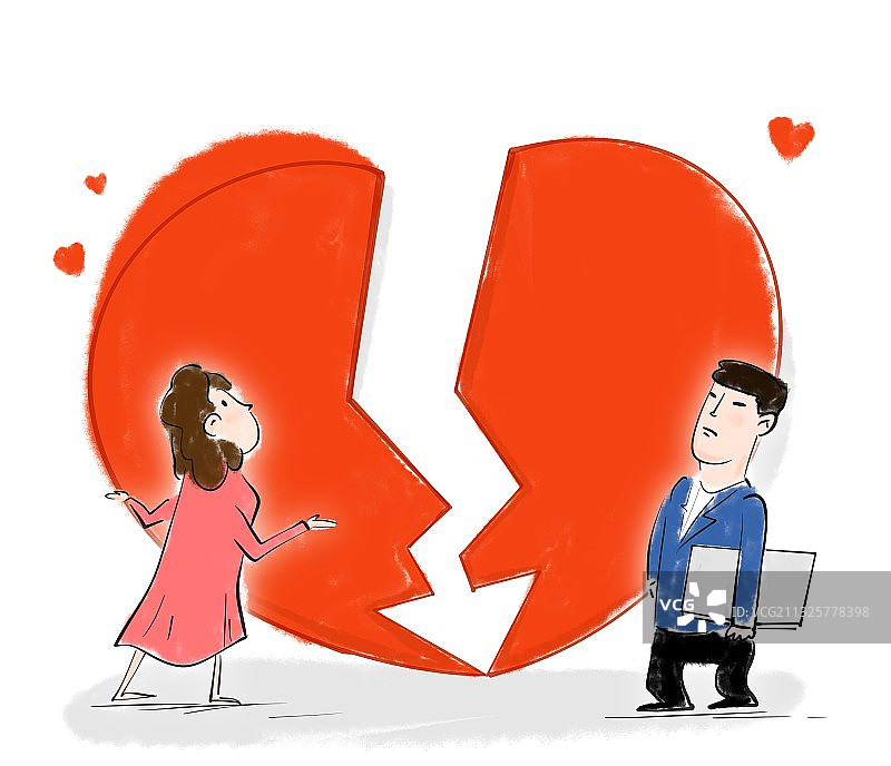 水彩画爱情插图图片素材