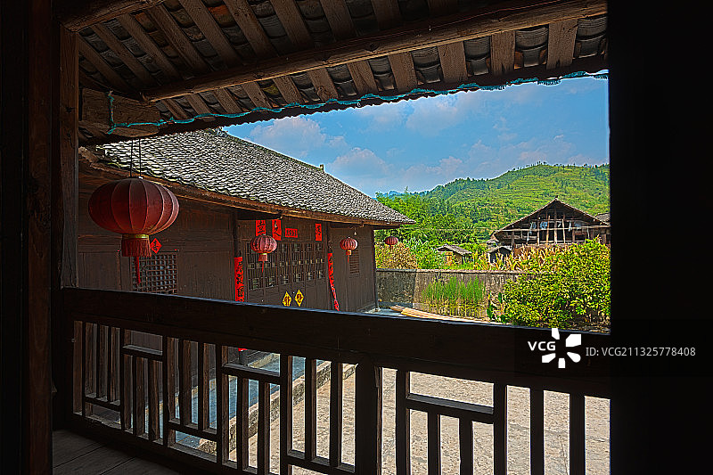 湖南省湘西土家族苗族自治州龙山县捞车河镇风光图片素材