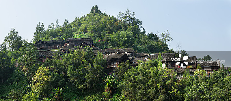 湖南省湘西土家族苗族自治州龙山县洗车河镇风光图片素材