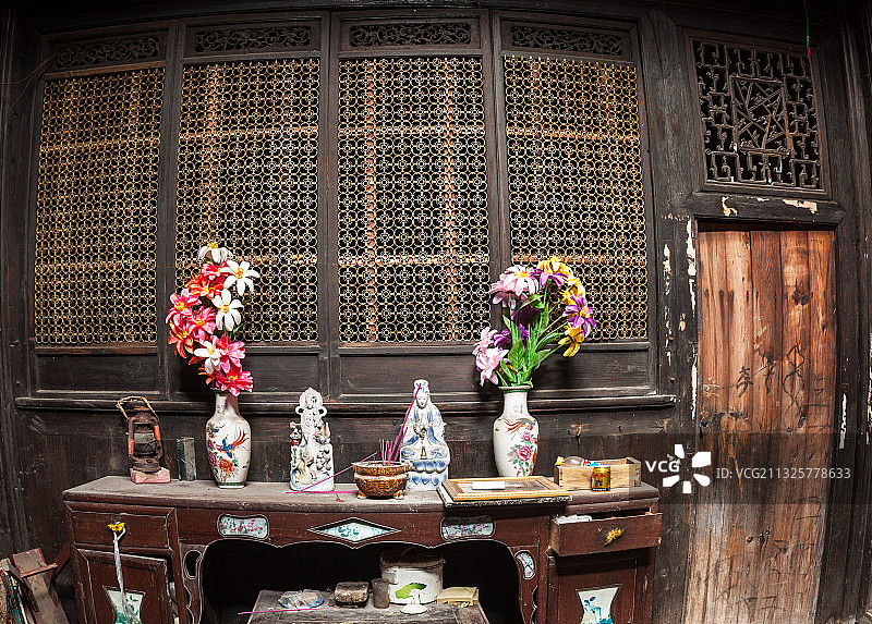 湖南省湘西土家族苗族自治州泸溪县浦市镇民居图片素材