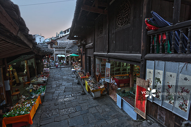 湖南省湘西土家族苗族自治州永顺县芙蓉镇图片素材