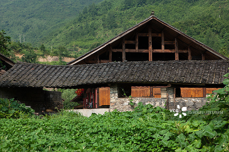 湖南省湘西土家族苗族自治州龙山县捞车河镇风光图片素材