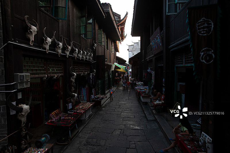 湖南省湘西土家族苗族自治州永顺县芙蓉镇图片素材