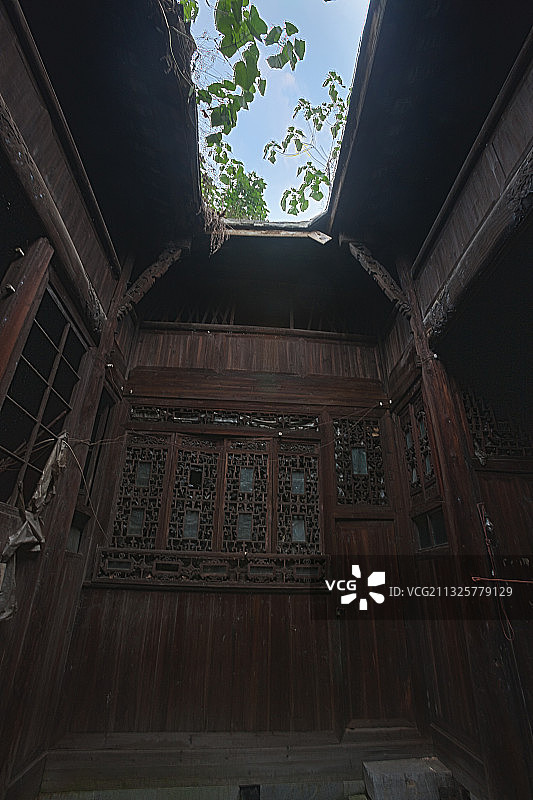 湖南省湘西土家族苗族自治州泸溪县浦市镇民居图片素材