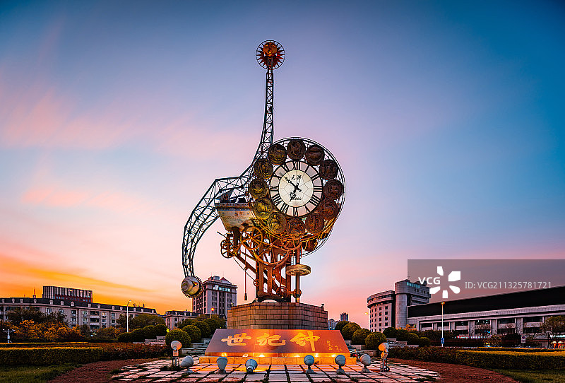 天津晚霞图片素材