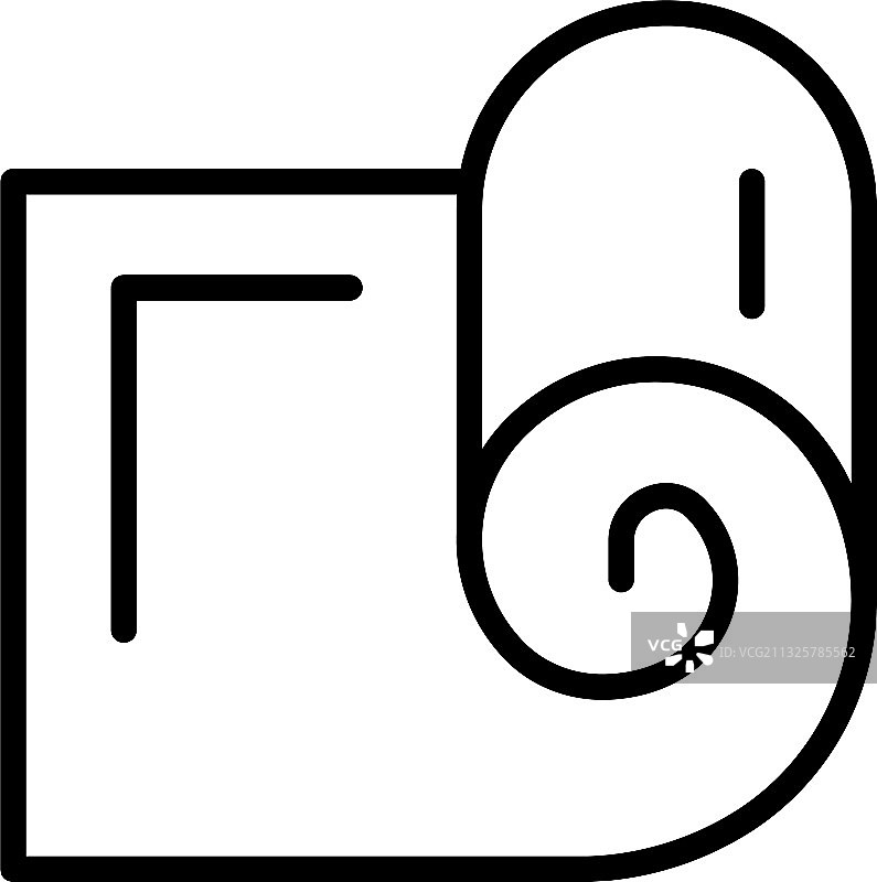 瑜伽垫图标轮廓样式图片素材