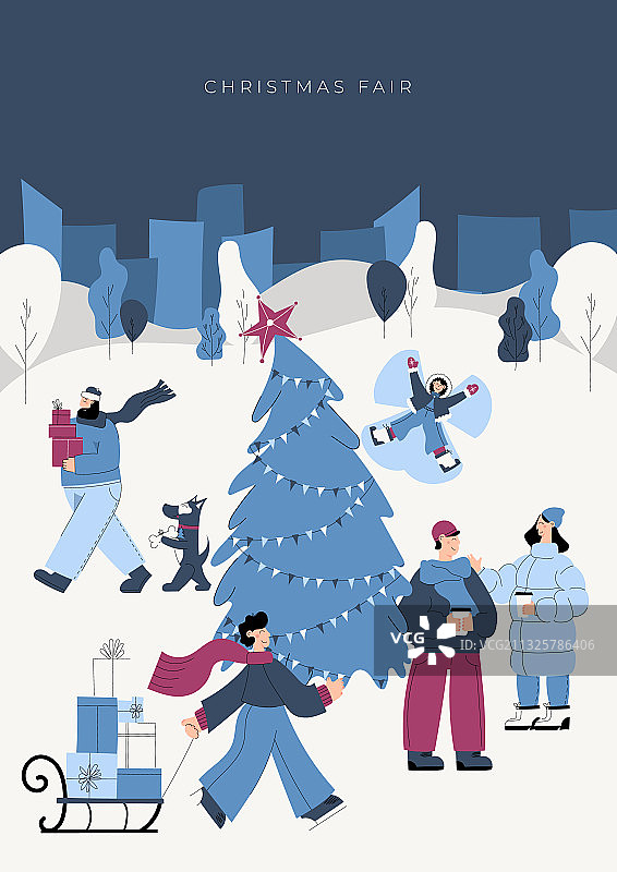 圣诞集市图片素材