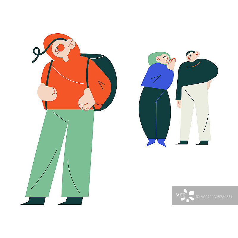 少年因同学欺负而难过图片素材