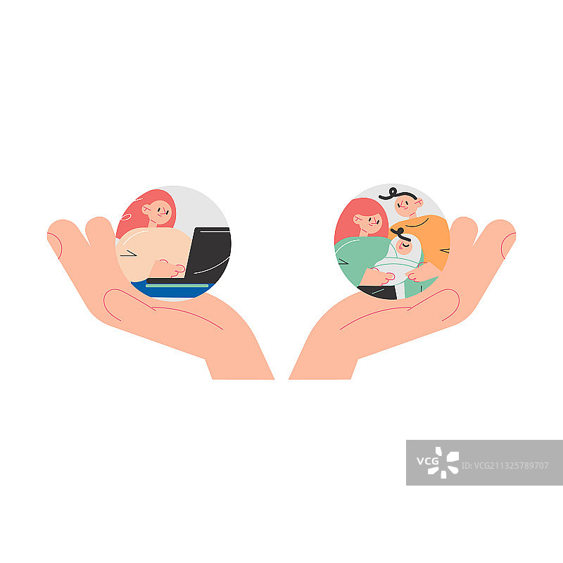 女人面临生育选择图片素材