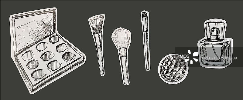 化妆刷护理装饰套装图片素材