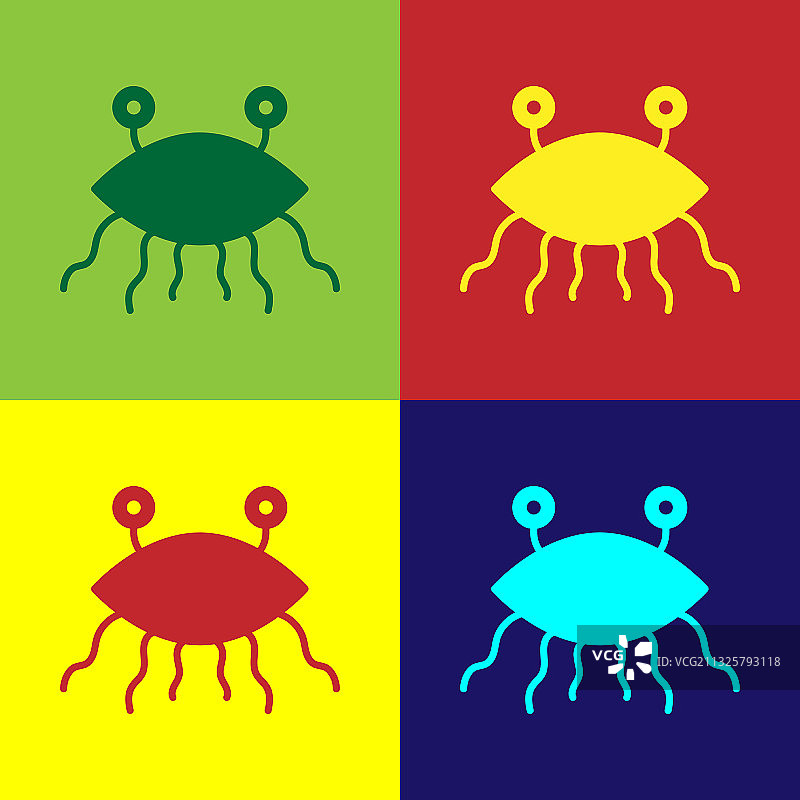 波普艺术风格的飞行面条神教图标图片素材