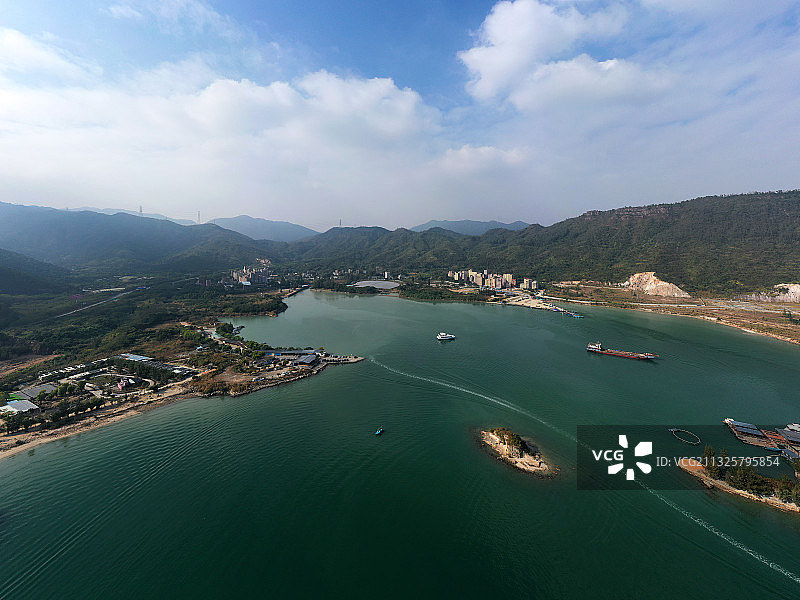 广东省惠州市大亚湾区澳头东升渔村小桂湾航拍图片素材