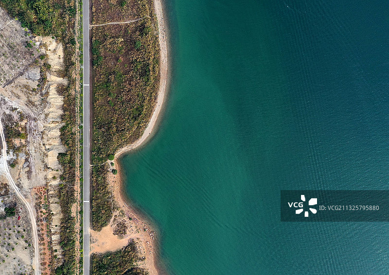 广东省惠州市大亚湾区澳头东升渔村小桂湾航拍图片素材