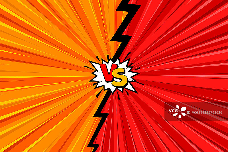 卡通漫画背景：战斗VS漫画图片素材