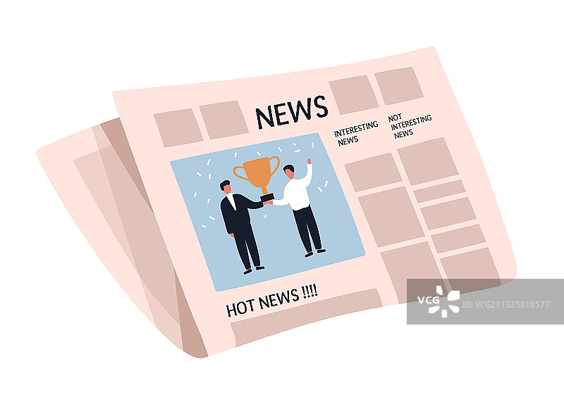 带文章新闻的周报或日报图片素材