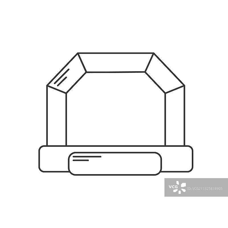 儿童充气城堡轮廓图标图片素材