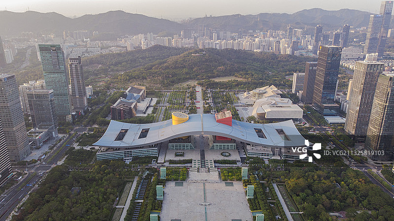 航拍深圳市民中心图片素材