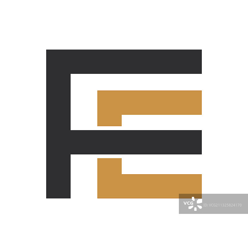字母EF或FE标志设计图片素材