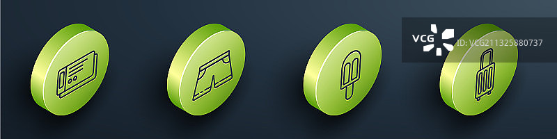 2.5D旅行票泳裤冰图片素材